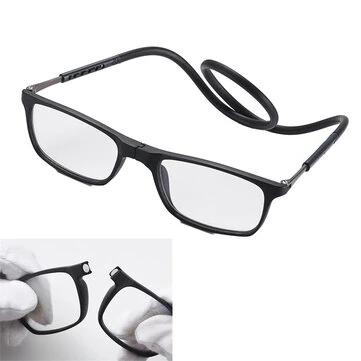 Magnetic Neck-hanging Foldable Reading Glasses, Anti-Blue Light High-definition Reading Glasses, Ultra-light Portable Hyperopia Glasses