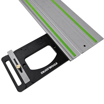 ENJOYWOOD Aluminum Alloy Track Saw Square Guide Rail Angle Stop Woodworking 90 Degree Right Angle Guide Plate Square Cutting Everytime for Makita / Festool