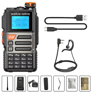 Baofeng BF-K69 High Power Walkie Talkie Multi-Band Wireless Copy Frequency 999CH Type-C AM FM DTMF NOAA Portable 2 Way Ham Radios