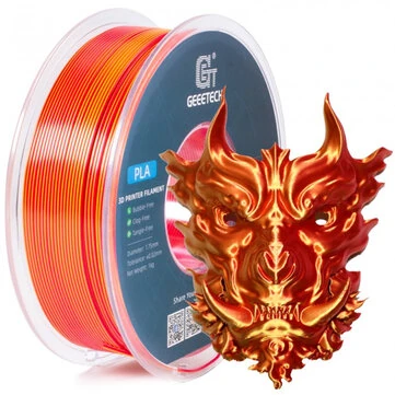 Geeetech Silk PLA 3D Printer Filament 1.75mm 1kg Dual Colors No Clogs No Bubbles High Gloss Wide Compatibility