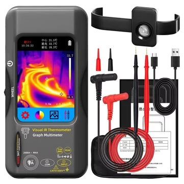 SH7 Thermal Imager Multimeter 240x240 Pixel Screen VOx Sensor 15 Color Modes 3.98
