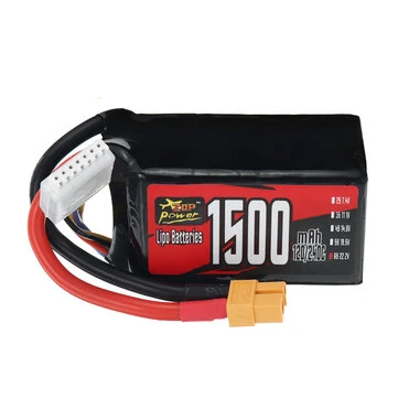 ZOP Power 6S 22.2V 1500mAh 120/240C 33.3Wh LiPo Battery XT60 Plug for SpeedyBee Master 5 Geprc Cinelog35 Analog