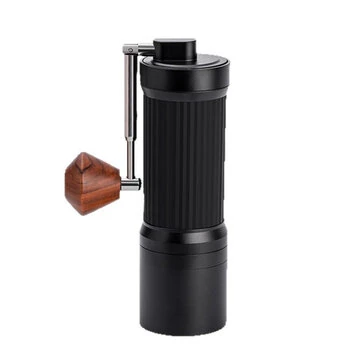 Comfook Manual Coffee Grinder with Foldable Handle Adjustable 24 Grind Settings Stainless Steel 7-Star Burr Portable Hand Crank Mill for Home & Travel