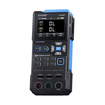 FNIRSI LC1020E Handheld LCR Bridge Tester 100Hz to 100kHz Precision Frequency Auto Calibration Dual Parameter Display USB Type-C Accurate Capacitance Resistance Inductance Measurement Tool