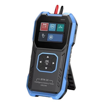FNIRSI BTM-24 Automotive Battery Tester 12V 24V High-Definition Color Screen Reverse Polarity Overvoltage Protection Comprehensive Battery Analysis Tool Advanced Safety Features