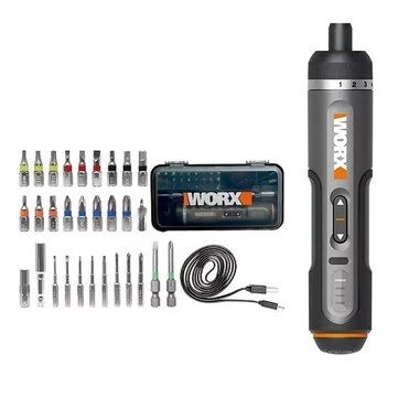 WORX WX242 4V Electrical Screwdriver Set Smart Cordless Electric Screwdrivers USB Rechargeable 30 Bit Set Mini Drill Power Tool