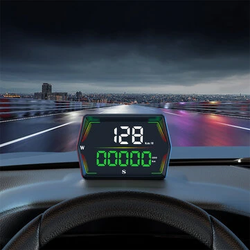 WEIYING G21 Car HUD GPS Head Up Display 360° Rotation Digital Speedometer Large Font Compass Time Overspeed Warning Customized