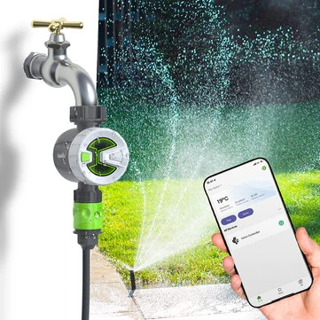 Rainpoint Sprinkler Timer WIF bluetooth Smart Water Timer Remote Control Wireless Hose Faucet Timer for Garden Irrigation System Controller Irrigation Timer Automatic Watering Device