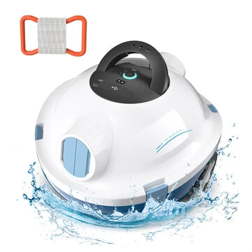 [EU Direct] INSE Y10-01 Cordless Robotic Pool Cleaner Automatic Vacuum - 90 Mins Runtime, Powerful Suction, Self-Parking, Lightweight for Above/Ingr,Smart Navigation For Inground Pool Wall And Waterline Cleaning Vacuum