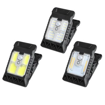 Portable Solar LED Clip Light Waterproof Body Sensor Lamp for Outdoor Patio Garden Yard Home Camping Wall Lights