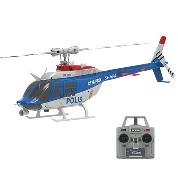 RC ERA C138 PRO Bell-206 2.4G 6CH 6-Axis Gyro 1:33 Scale Optical Flow Localization Altitude Hold Brushless Motor RC Helicopter BNF / RTF