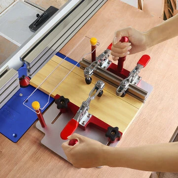 Router Table Coping Sled Rail Coping Sled with Clamps for Precise Front Joint Cutting of Cabinet Doors and Drawer