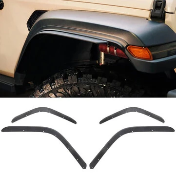 Car Front Rear Mudguard Low Fender Splash Protector Protective Guards Flares Mudflaps For Jeep JL 2018-2025