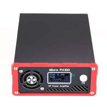 Micro PA100 100W HF Amplifier Auto TX/RX & LPF Switching SWR/Temp Protection Compatible with ICOM/YAESU/XIEGU