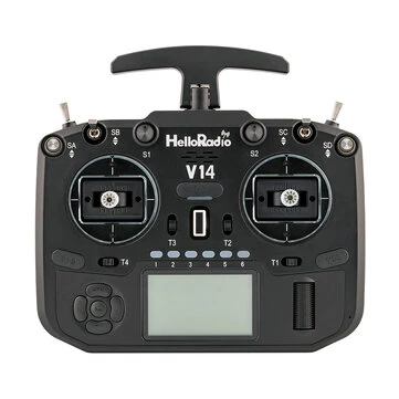 HelloradioSky V14 pro 2.4GHz 14CH Built-in 1000mW ELRS/4IN1 Hall Gimbals AI Voice Assistant EdgeTX Radio Transmitter LCD Screen for FPV Racing Drone