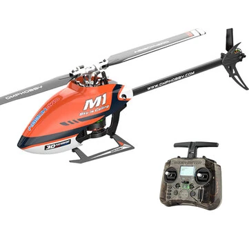 OMPHOBBY M1 V1 2.4G 6CH 3D Aerobatic Dual Brushless Direct Drive Motor RC Helicopter Build in SFHSS Protocol