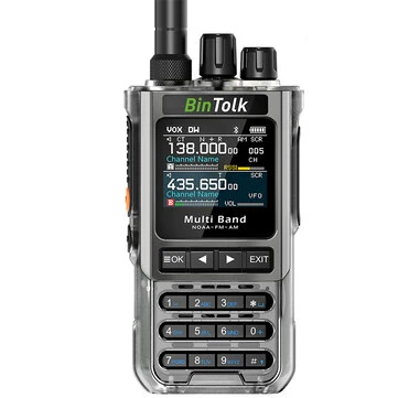 BinTolk BT8200 10W Tri Power Two Way Radio Walkie Talkie 256CH Wide Frequency 18-999MHz Wireless Copy Type-C Charging Long Range Outdoor Emergency Communication