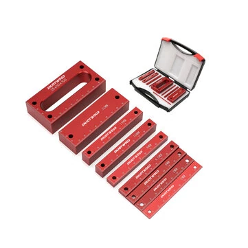 ENJOYWOOD Metric Inch Woodworking Setup Blocks Height Gauge Precision Aluminum Alloy Setup Bars for Router and Table Saw Accessories