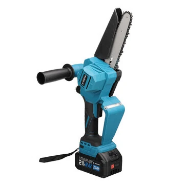 Drillpro Electric Chainsaw 6 Inch Cordless Brushless 21V 3.0Ah Battery Powered Chainsaw LED Light Automatic Chain Adjustment Oil Tank Lightweight Portable Chainsaw for Home Garden Cutting Wood