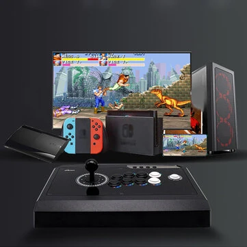 Quanba Q4 4-in-1 Arcade Joystick Game Controller for PC PS3 Android Switch Multi-functional Arcade Game Joystick