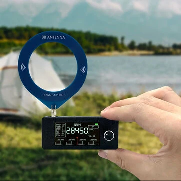 Mini Radio SI4732 0.5-108mhz FM/AM Pocket Radio LSB USB AM FM All Band Radio Receiver 1.9inch IPS Screen HF SW MW VHF Radio