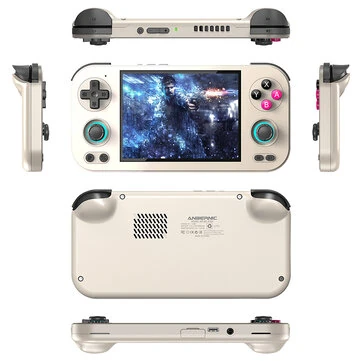 [256GB]ANBERNIC RG476H Handheld Game Console 4.7 Inch Display Unisoc T820 8GB+128GB Android 13 WiFi6 3D Hall Joystick and Triggers RGB Lighting Video Game Player Console Built-in 10000+ Games