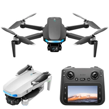 LSRC S-X1 GPS 5G Digital FPV with 5.9inch LCD Screen Controller 1080P HD Dual Camera 3-Axis EIS Gimbal Optical Flow Positioning Brushless Foldable RC Drone Quadcopter RTF