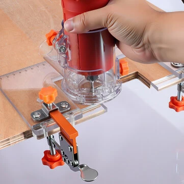 PC Handle-Free Slotting Template Precise Cabinet Slotting Tool with Toggle Clamp Adjustable Dimensions Universal Compatibility Woodworking Accessory