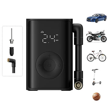 Xiaomi Mijia Home Portable Air Pump 3 - 150PSI Inflation, 2000mAh, 240g Ultra-Light, Preset Accurate Pressure and Micro-margin display, Suitable for Bikes, Cars, Balls, Tires, with Long-Distance Light