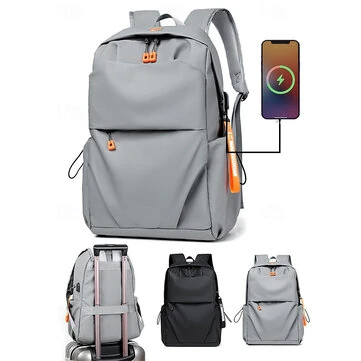 Men's Backpack Waterproof Lightweight USB Charging Laptop Bag Male Business Casual Youth Travel Backbag Teenage Outdoor Sport Bag Student Schoolbag