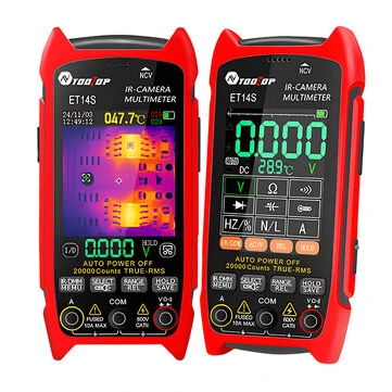 TOOLTOP MT14S/MT14SPRO Thermal Imaging Multimeter & PCB Circuit Board Tester ISR 240x240 -20°C to +550°C 25HZ 1000V DC 750V AC 10A Resistance Measurement