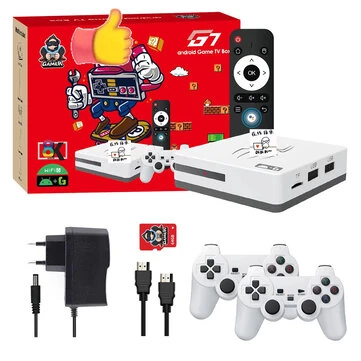 G7 64G 25000+ Games TV Game Console Android 13 8K HD Support WiFi6 & BT5.0 Dual Wireless Controllers 25+ Emulators Retro Games Player Console