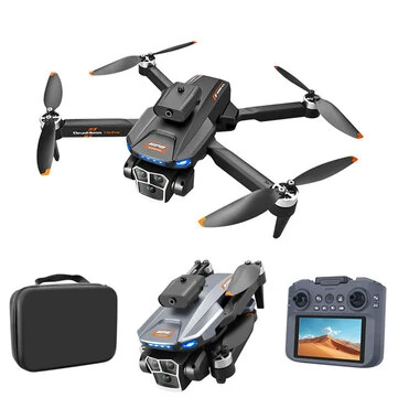 YLR/C S158 GPS 5G WiFi FPV with 4.5inch LCD Screen Controller 720P HD Dual Camera Servo Gimbal 360° Obstacle Avoidance Brushless Foldable RC Drone Quadcopter RTF