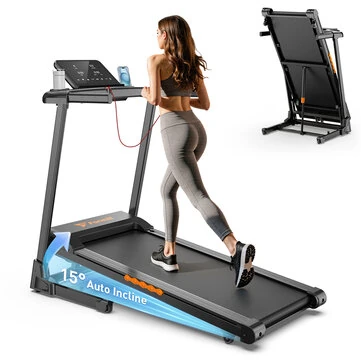 [EU Direct] Formill FT61 3.0HP Walking Pad Treadmill with 15° Incline - 13.5km/h Top Speed, 300lbs Load, LCD, Ultra-Quiet, Pro-Level Cushioning for Home Office Fitness