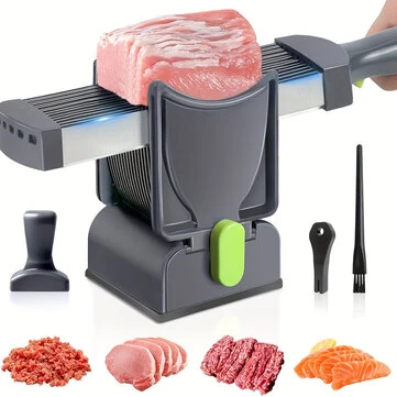 Fresh Meat Cutter Multifunctional Stainless Steel Meat Slicer Fast Meat Slice Home Kitchen Meat Cutter for Beef Lamb Pork Cuts