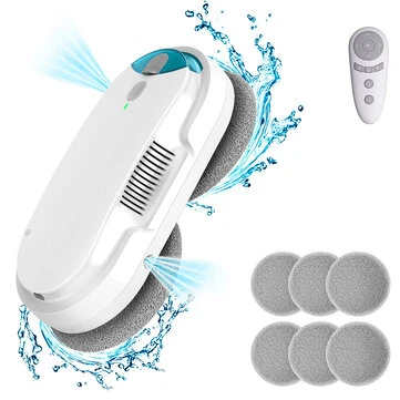 [EU Direct]Inse W1 Window Cleaning Robot Automatic Water Spray Vacuum Cleaner Remote Control Electric Window Wiper Household Glass Wiper