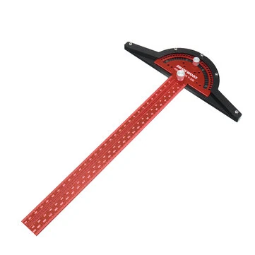ENJOYWOOD Aluminum Alloy 300mm Angle Positioning T Square Posi Lock Ruler Woodworking Edge Ruler Angle Measure Ruler Scriber Carpentry Tool