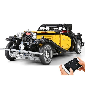 MOULD KING 13080 Technical Car T50 Vintage Classic Racing Vehicle Building Block Brick Assembly Kit 3564PCS Toy Christmas Gift For Kid