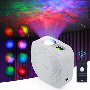 BlitzWill® BW-PLT1 Smart Star Projector Upgraded Version with Star + Colorful LED Nebula Sync With Music Smart APP Control Timing & Countdown Voice Control with Alexa