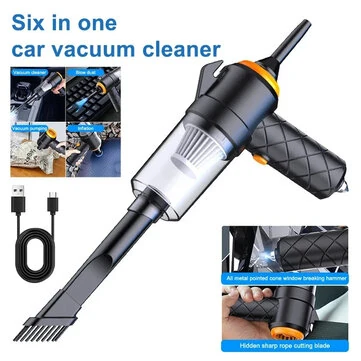 6000Pa Portable Multi Function Car Vacuum Cleaner High Suction Washing and Blowing Outdoor Indoor Use