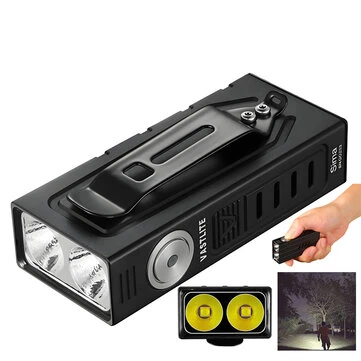 Vastlite Sima 2200LM 210M Compact EDC LED Flashlight with 14500 Battery, Long Range Portable Powerful USB Rechargeable Flashlight