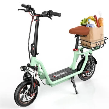[EU DIRECT] iScooter i12 Electric Scooter With Seat 7.5Ah 36V 500W Motor Recommended Top Speed 25KM/H 12inch Moped Electric Scooter With Basket30-35KM Mileage Electric Scooter Max Load 120Kg