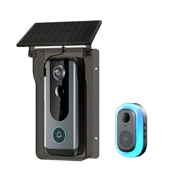 M20 Tuya Smart Doorbell Camera with Solar Panel Cover 1080P Video Intercom Motion Detect Night Vision IP65 Waterproof Wireless Outdoors Smart Visual Doorbell