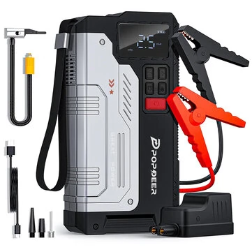 [EU Direct] POPDEER PD-JA1 20000mAh 5000A Professional Portable Car Jump Starter with Air Compressor suitable for gas engines up to 10.0L and 8.0L diesel engines