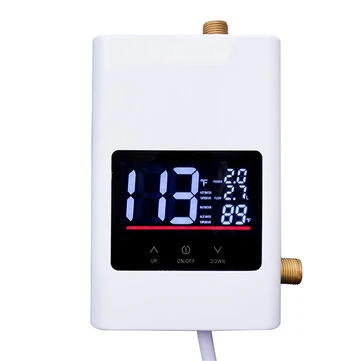 [EU Direct]NovuLife 220V 6000W Instant Water Heater Bathroom Kitchen Wall Mounted Electric Water Heater LCD Temperature Display with Remote Control