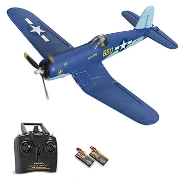 Eachine F4U CORSAIR VMF-217 2.4G 4CH Brushless 500mm Wingspan 6-axis Gyro One Key Take off Aerobatic EPP Warbird Glider RC Airplane BNF/RTF for Beginner