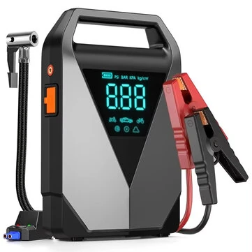 Portable 3000A 4500A Car Jump Starter Air Compressor 150PSI Tire Inflator Power Bank USB Type-C Input Emergency LED Light