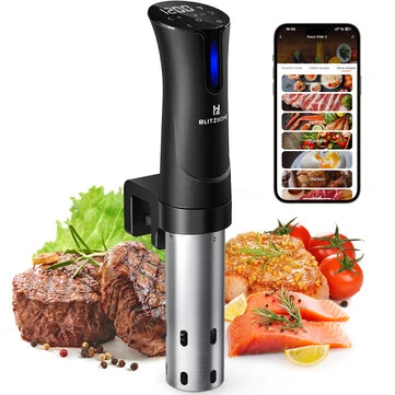 BlitzHome® SV2209 1100W Sous Vide Cooker APP Control Thermal Immersion Circulator Machine with Digital LED Display Time and Temperature Control