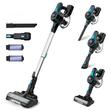 [EU Direct] INSE N5S 6 in 1 Cordless Vacuum Cleaner 12000Pa Suction Power 45mins Long Runtime 5 Stages Filtration with Flexible LED Motorized Floor Brush Design
