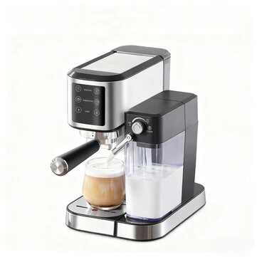 NovuLife CM5120 20Bar Semi-Automatic Coffee Machine with Auto Milk Frother One-Touch Operation for Espresso Cappuccino Latte